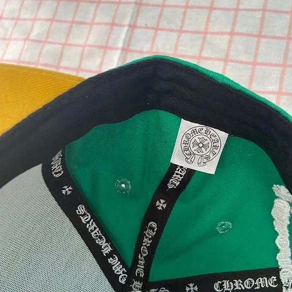 Chrome Hearts Yellow And Green Color Matching Casual Sports Hat - Picture 7 of 7